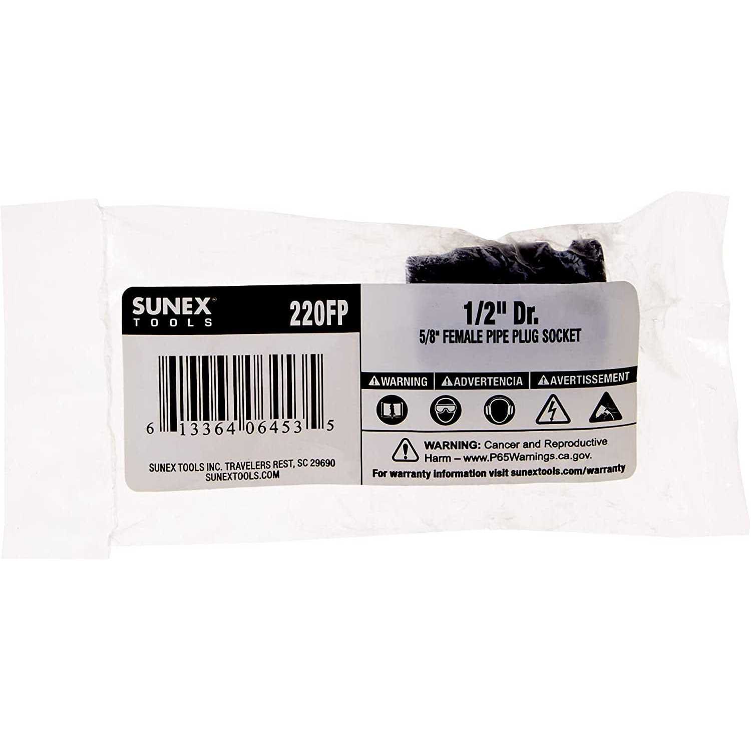 Sunex 220FP 1/2 Drive Female Impact Pipe Plug - Cheap Fitting