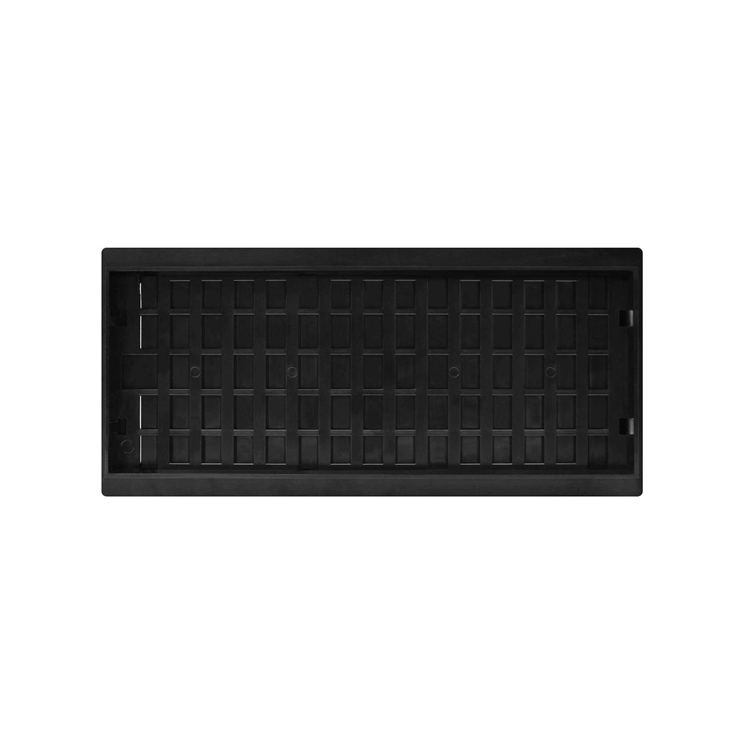 Inte-Grates IGFPD410-BLK 4 10-Inch Integrated Flush Floor-Matching Plastic Vent Register - Cheap Fitting