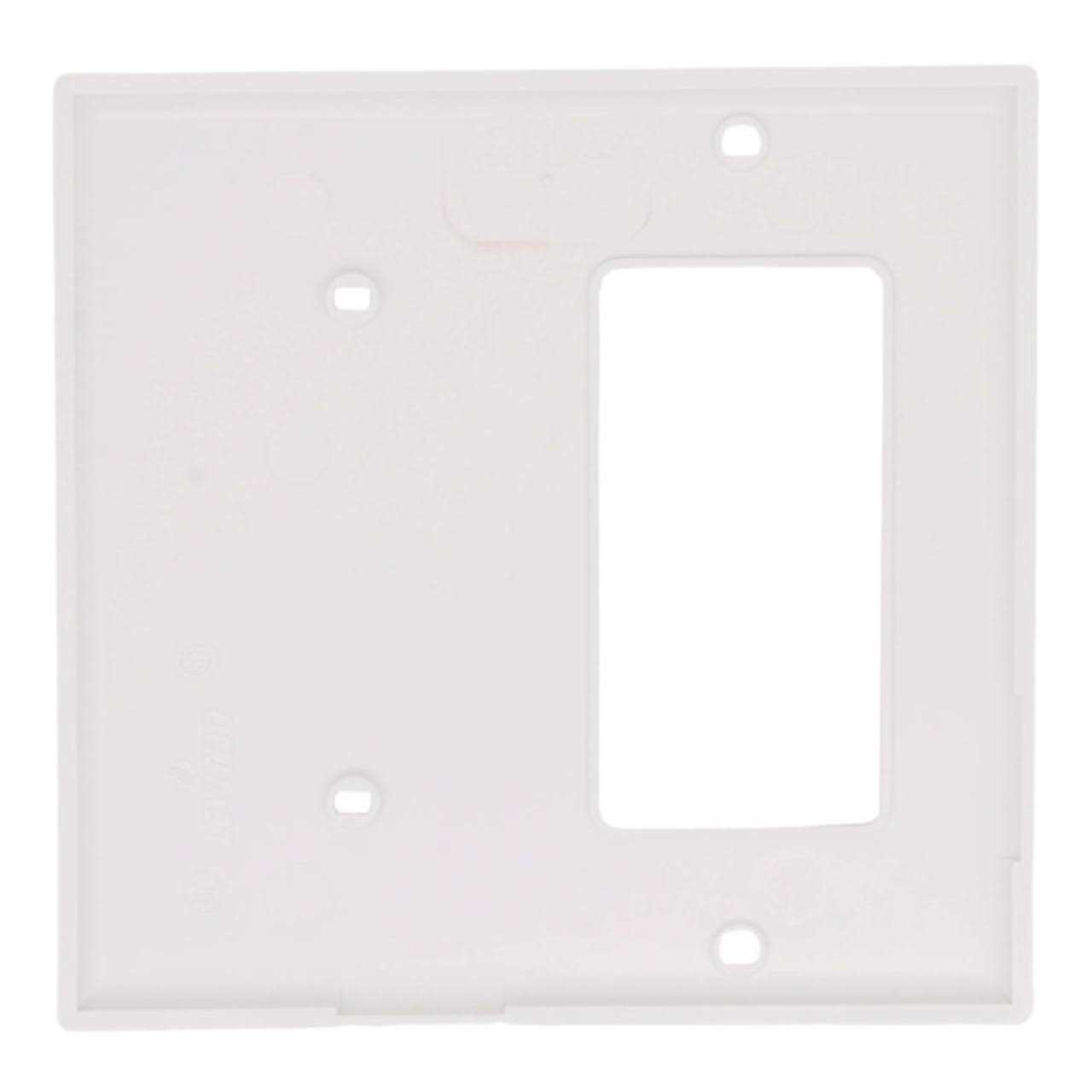 Leviton 80708-W 2 Gang White Nylon Combination Plate - Cheap Fitting