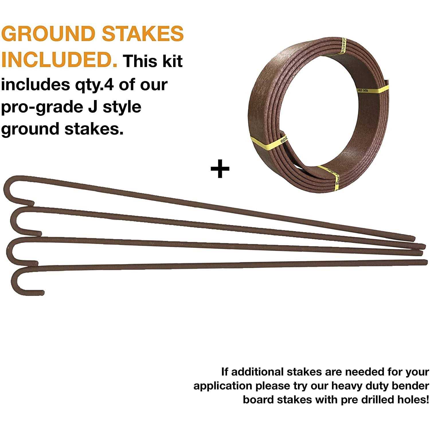 USA Made Heavy Duty Landscape Edging Garden Planter & Pathway Bender Board Edge Border Kit - Cheap Fitting