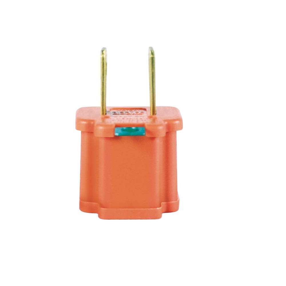 Hyper Tough 125V 15A 1875W Polarized Grounded Orange Indoor Adapter - Cheap Fitting