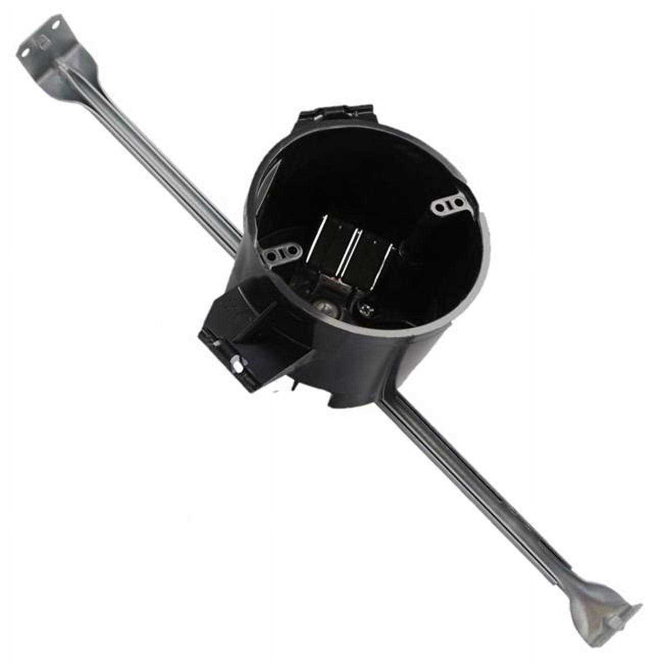 Cantex EZ Box New Work 25 cu in Round Polycarbonate Electrical Box w/Hanger Bar Black LEZ25CH-HW - Cheap Fitting