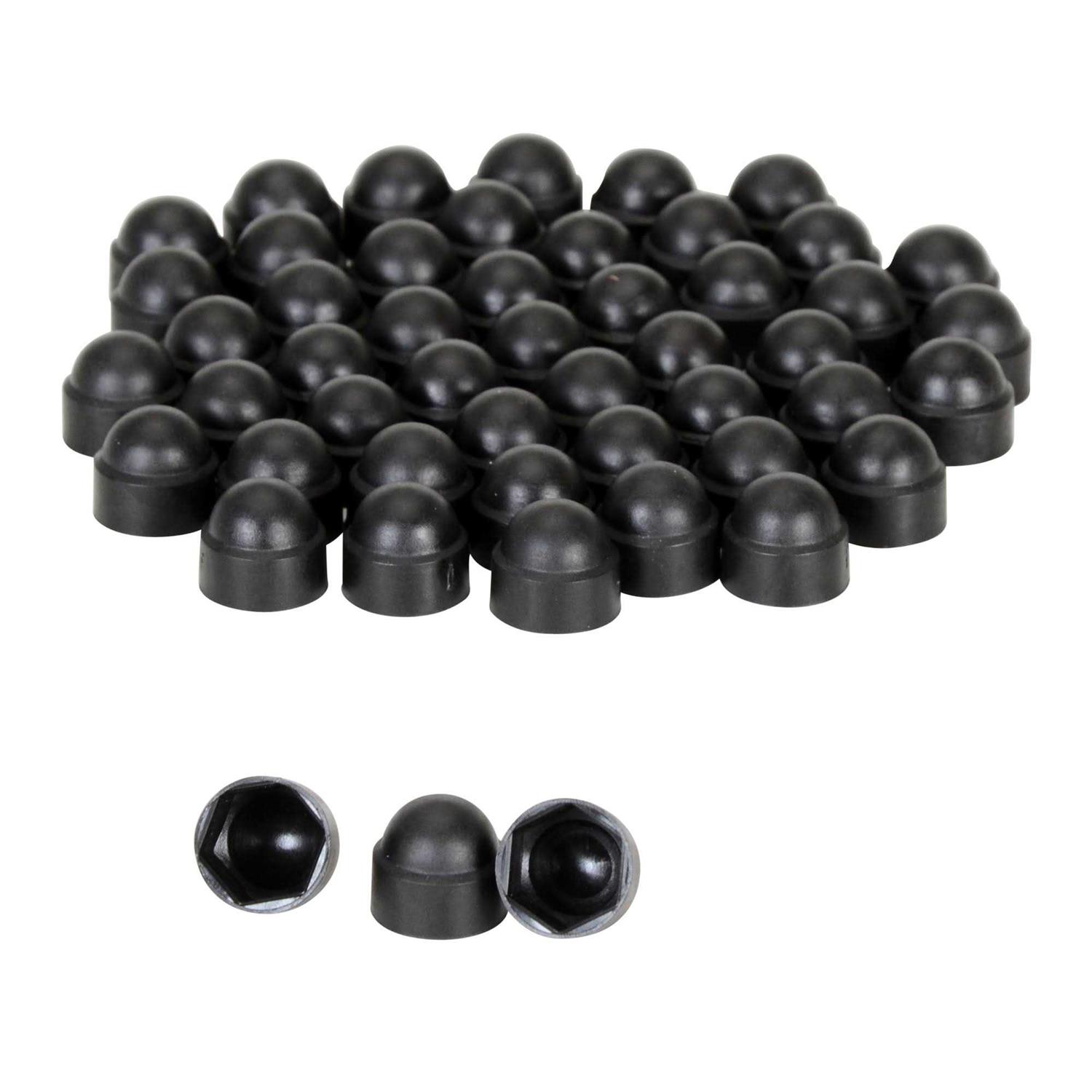 Vestil BC-BK-38-PK Black Plastic Bolt Caps Package 3/8 - Cheap Fitting