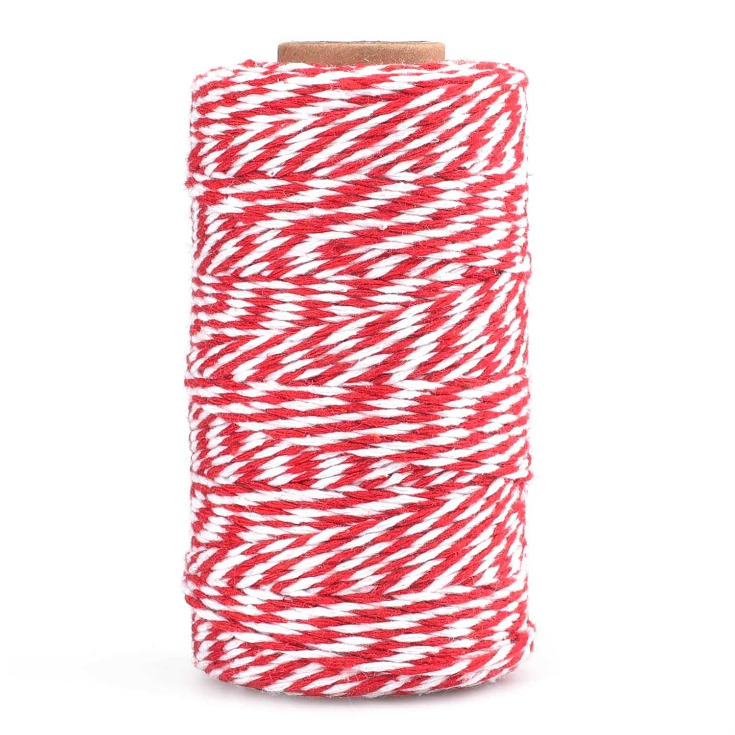 jijAcraft and White Twine String 328 Feet Christmas Bakers Twine String - Cheap Fitting
