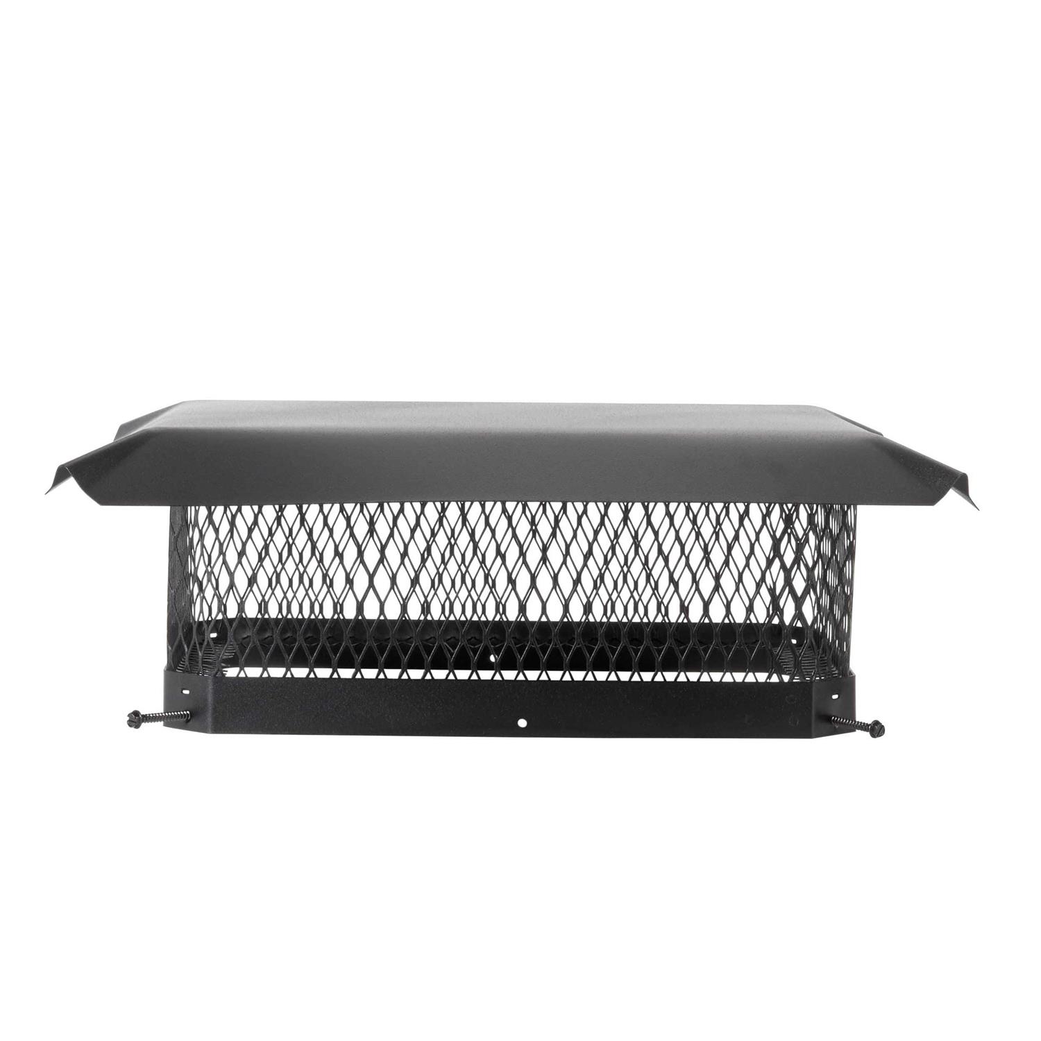 HY-GUARD Galvanized Steel Chimney Cover HY-C Black Chimney Cap Single Bolt-On Chimney Fireplace Cover - Cheap Fitting