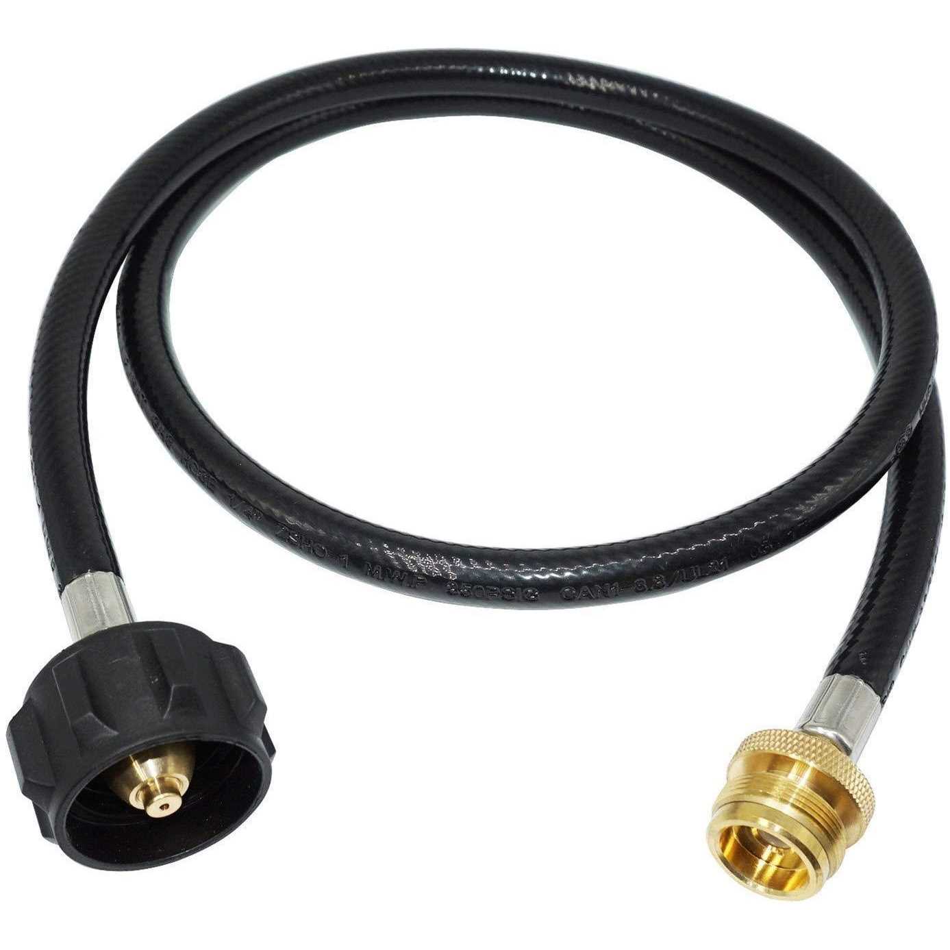 DOZYANT Propane Adapter Hose 1 lb to 20 lb Converter Replacement for QCC1/Type1 Tank Connects 1 lb Bulk Portable Appliance to 20 lb Propane - Cheap Fitting