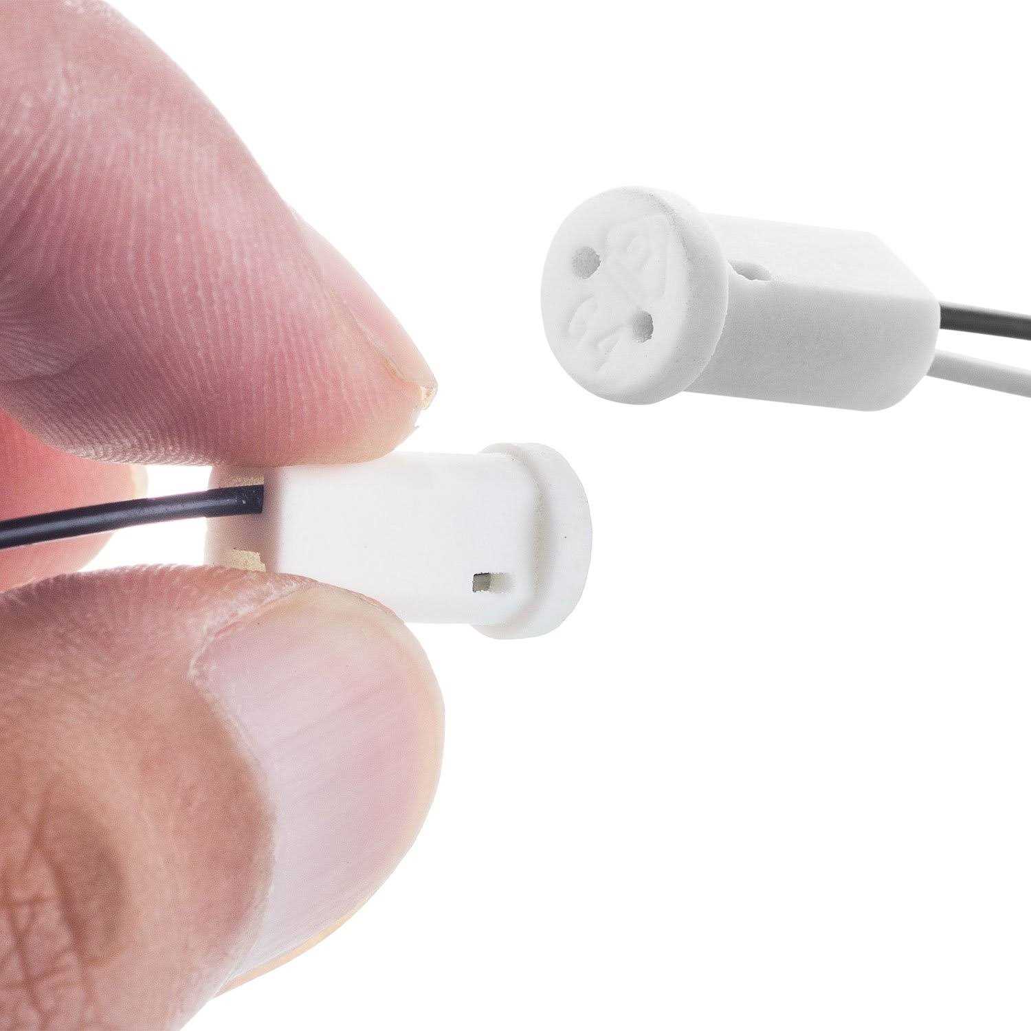 Rayhoo G4 LED Bulb Socket Halogen MR11 Base Ceremic Lamp Holder Socket - Cheap Fitting