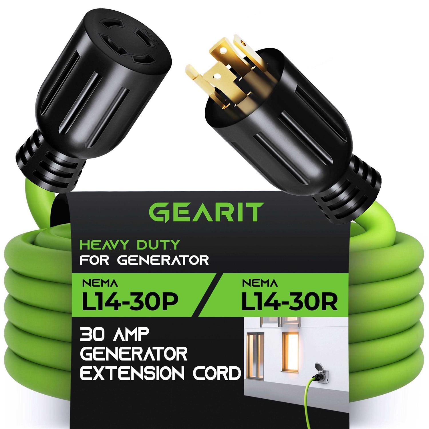 GearIT 30-Amp Generator Extension Cord 4-Prong 7500W - Cheap Fitting