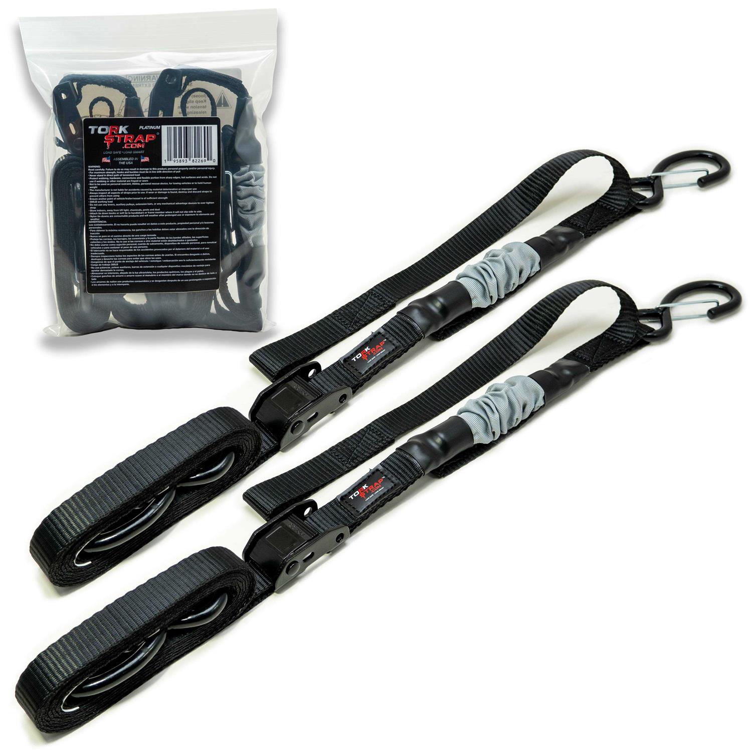 TorkStrap Spring Loaded Tie Down Straps Adapts to Load Shifts - Cheap Fitting