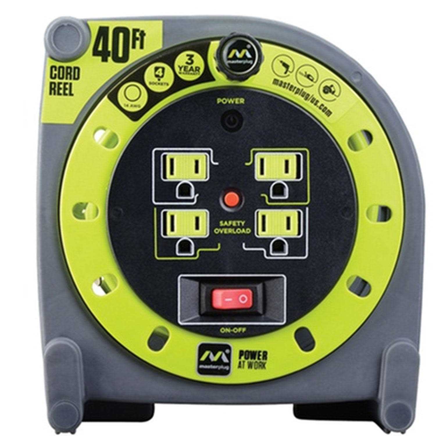 Masterplug 40Ft Extension Cord Reel - Cheap Fitting