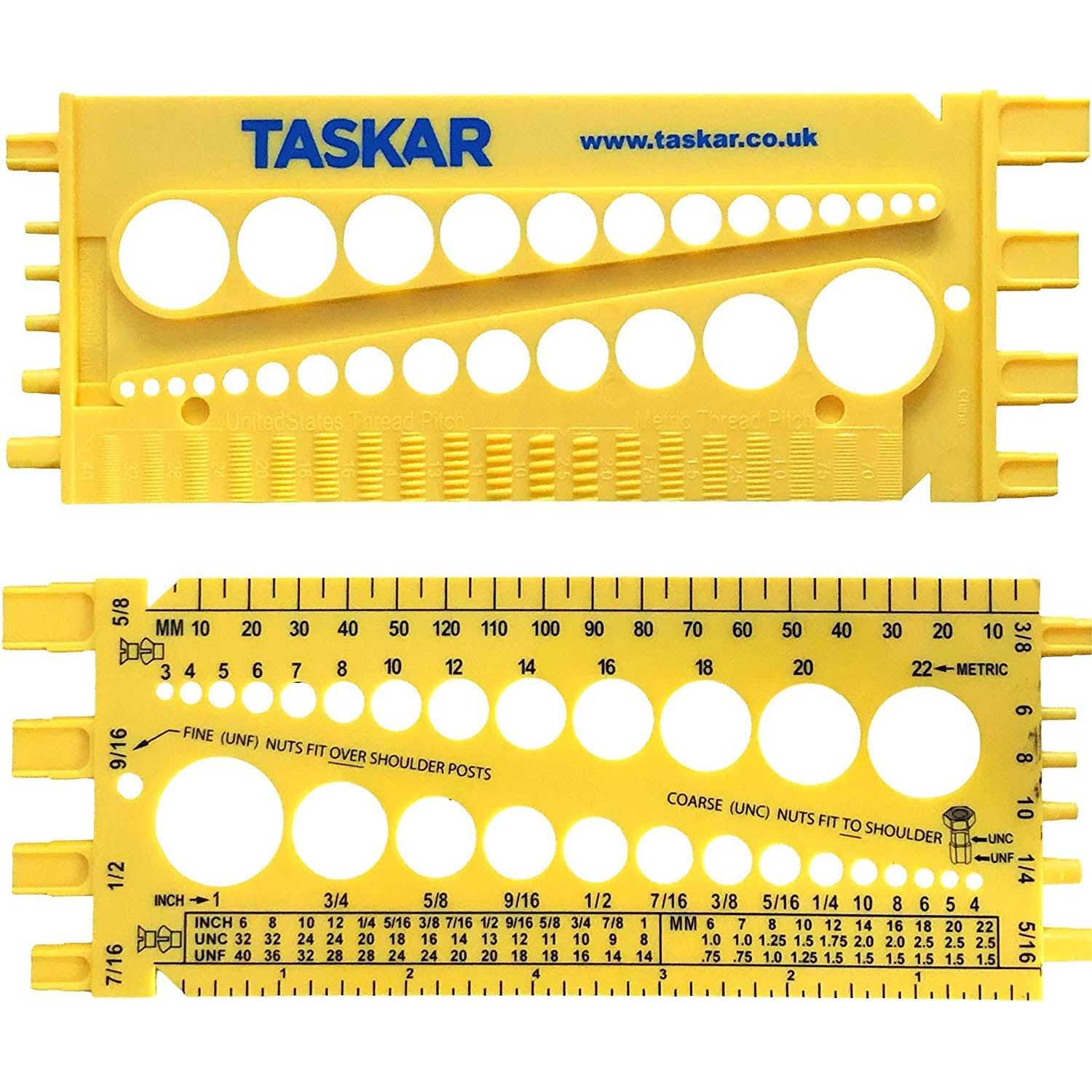 Taskar Nut & Bolt Measuring Gauge & Screw Pitch Checker - Cheap Fitting