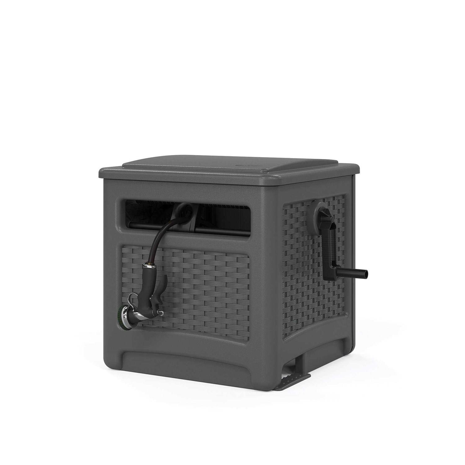 Suncast 225 ft. Smart Trak Free Standing Hideaway Hose Reel Gray 7029955 - Cheap Fitting