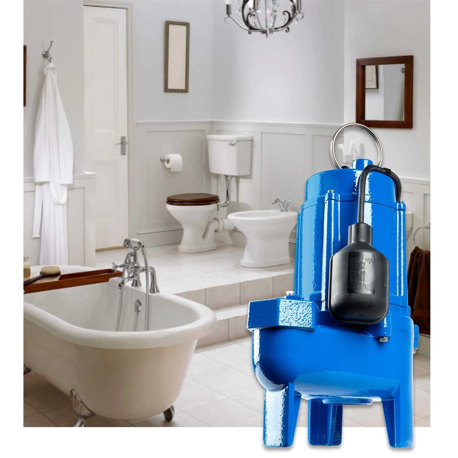 Little Giant Lg-sew75t 115 Volt, 3/4 HP, 8400 GPH Cast Iron Sewage Pump with Tethered Switch and 20-Ft. Cord - Cheap Fitting