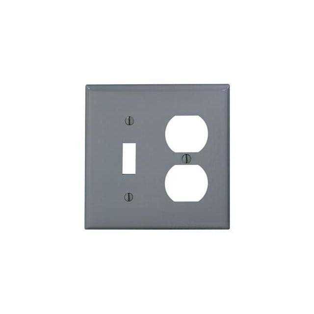Leviton 88052 2 Gang White Single Receptacle Plate - Cheap Fitting