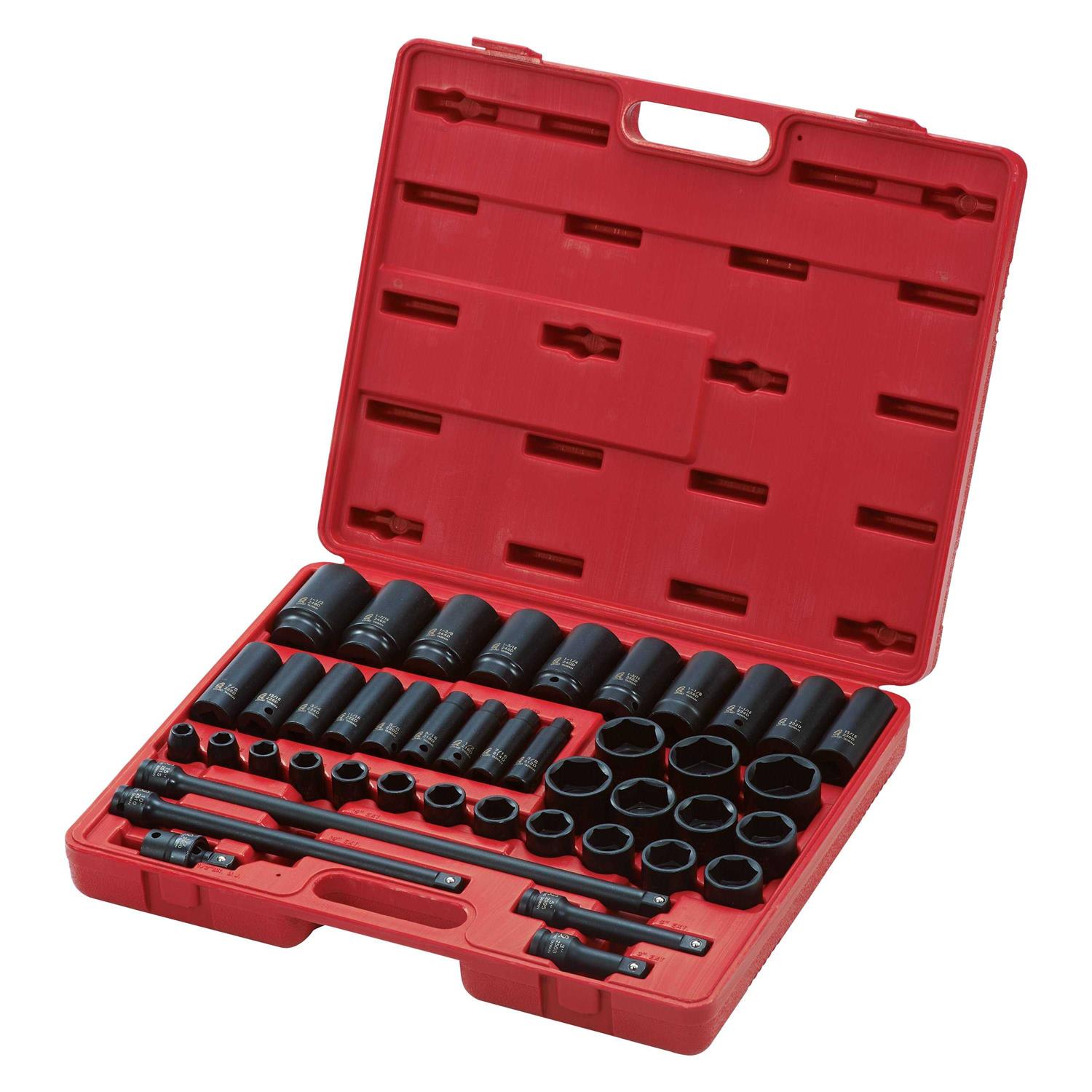 1/2 Drive SAE Impact Socket Master 43 Piece Set 2568 Sunex - Cheap Fitting