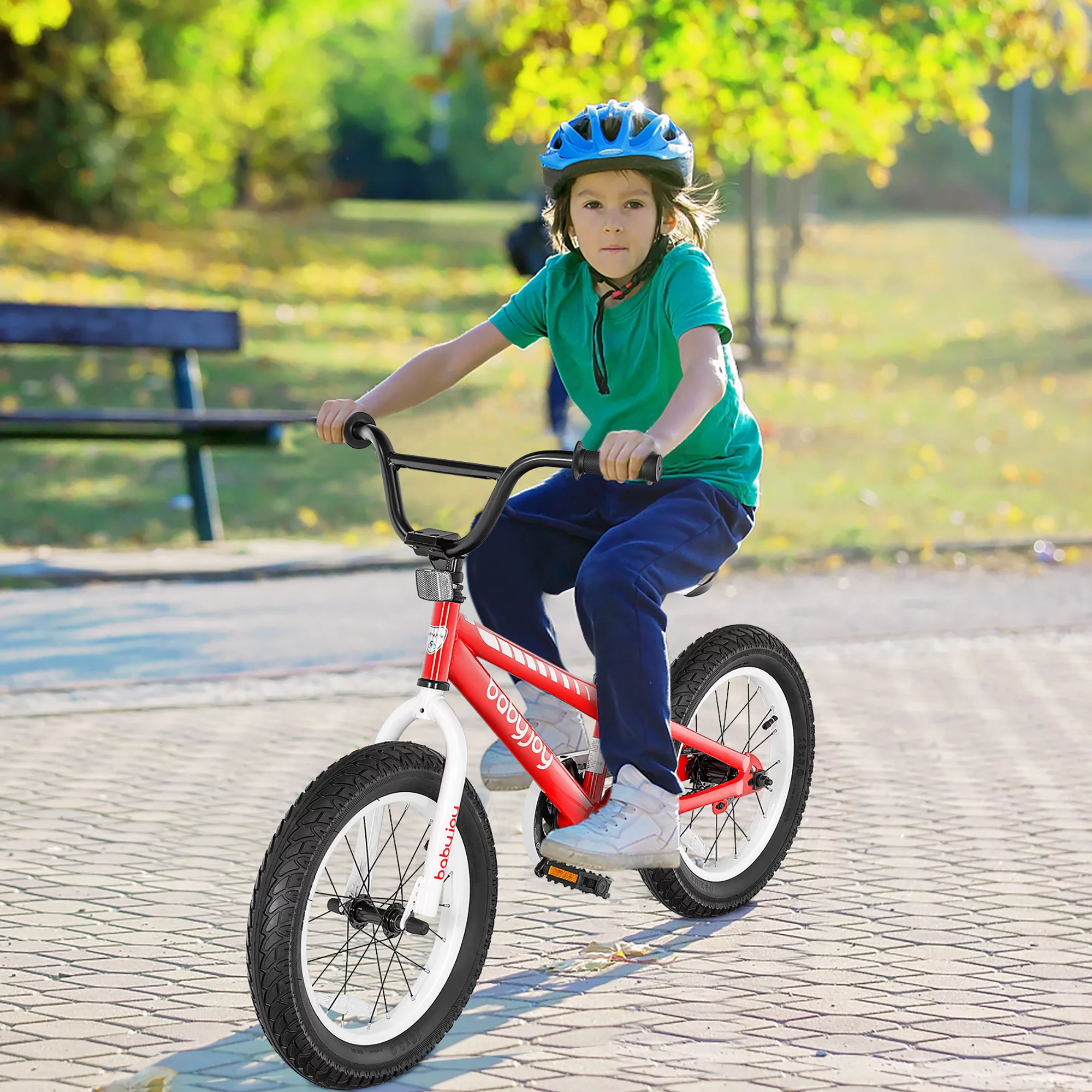 Babyjoy 16'' Kids Bike Bicycle w/ Training Wheels for 5-8 Years Old Boys Girls - Cheap Fitting