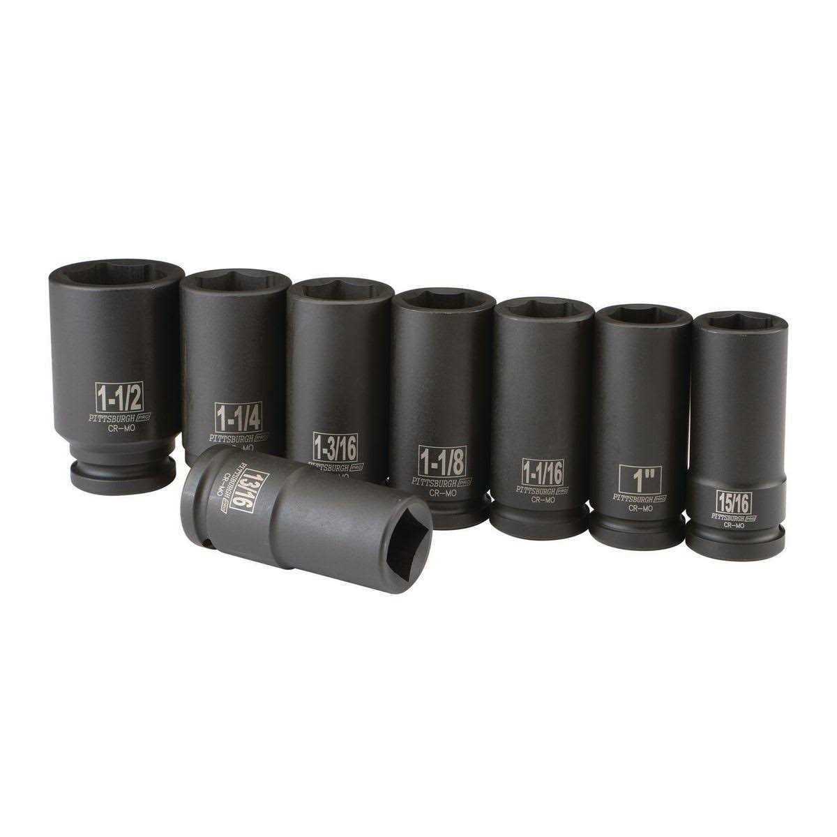 lamosale Pittsburgh 3/4 in. Drive SAE Impact Deep Socket Set - Cheap Fitting