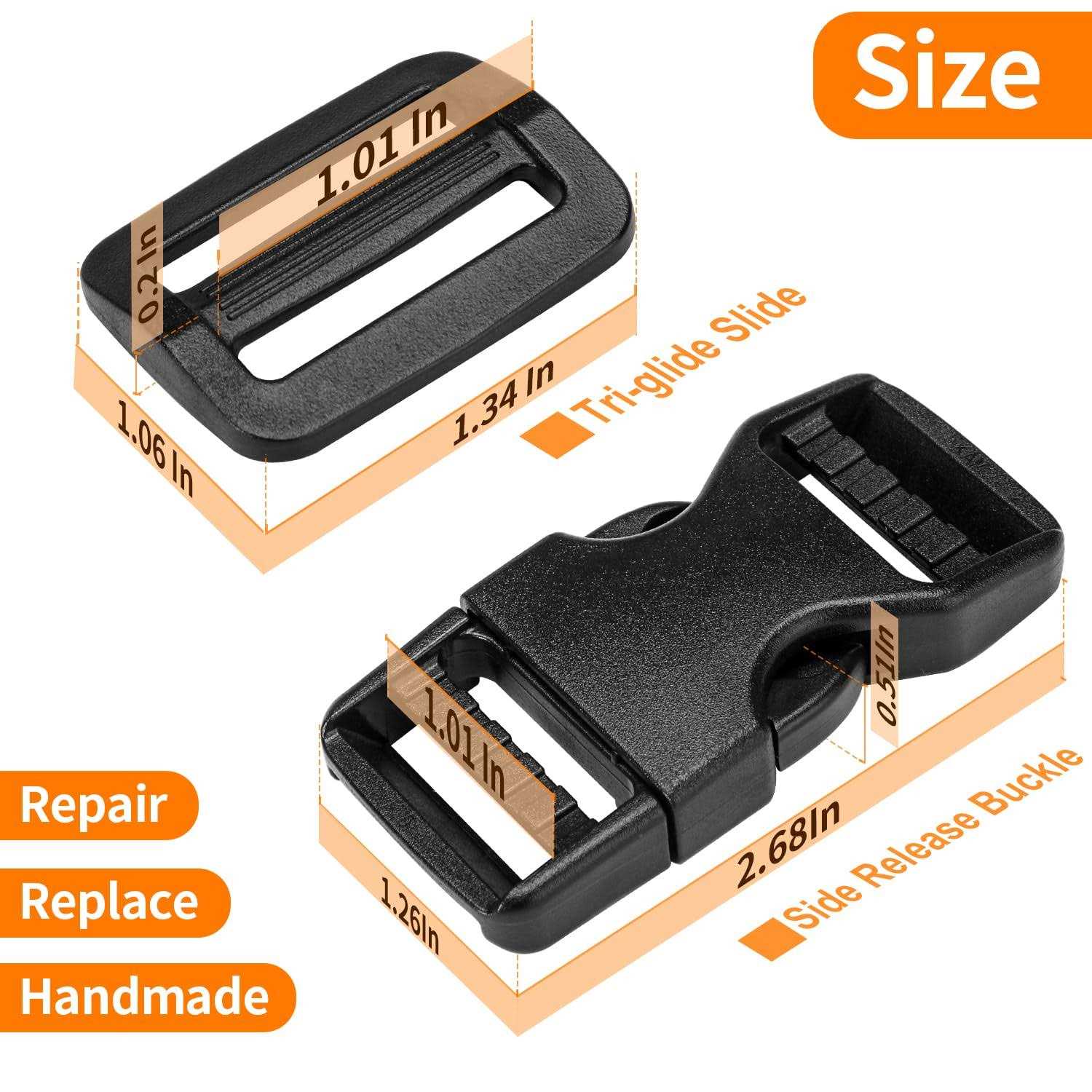 BEYOURD Buckles Strap 1 Inch Nylon Webbing Straps 6 Yards Quick Side Release Plastic Buckles Dual Adjustable 6 Pack	BEYOURD Buckles Strap 1 Inch Nylon Webbing Straps 6 Yards Quick Side Release Plastic Buckles Dual Adjustable 6 Pack - Cheap Fitting