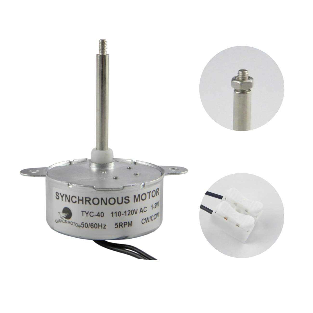 CHANCS TYC-40 110V AC Small Gear Synchro Motor 5/6RPM CW/CCW by Electric Motor Suppliers Micro Motor - Cheap Fitting