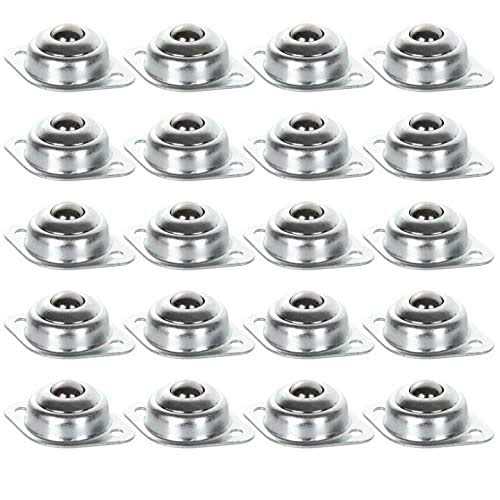 ZIQI 16 Pack 1/2 Roller Ball Transfer Bearings Carbon Steel Ball Transfer Unit Swivel Ball Caster Roller Transfers - Cheap Fitting