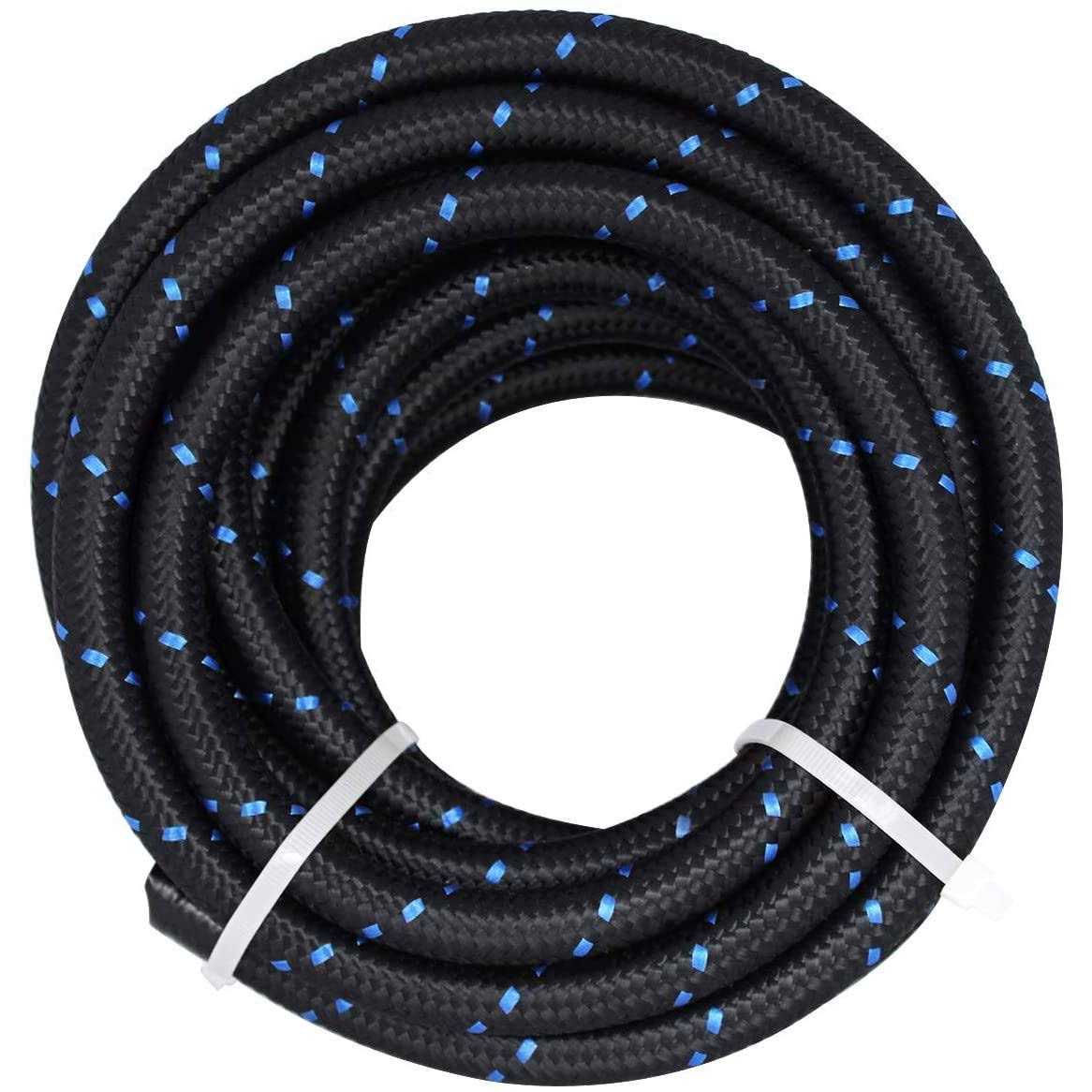 20 Feet -6AN AN6 3/8 Fuel Line Hose Braided Stainless Steel Oil Gas Fuel Hose Line - Cheap Fitting