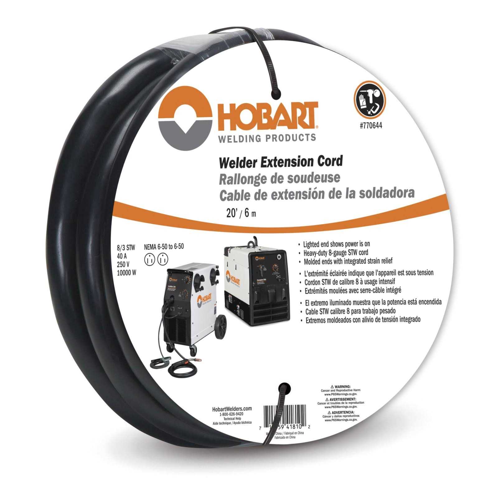 Hobart 230V Welder Power Extension Cord 770644 - Cheap Fitting
