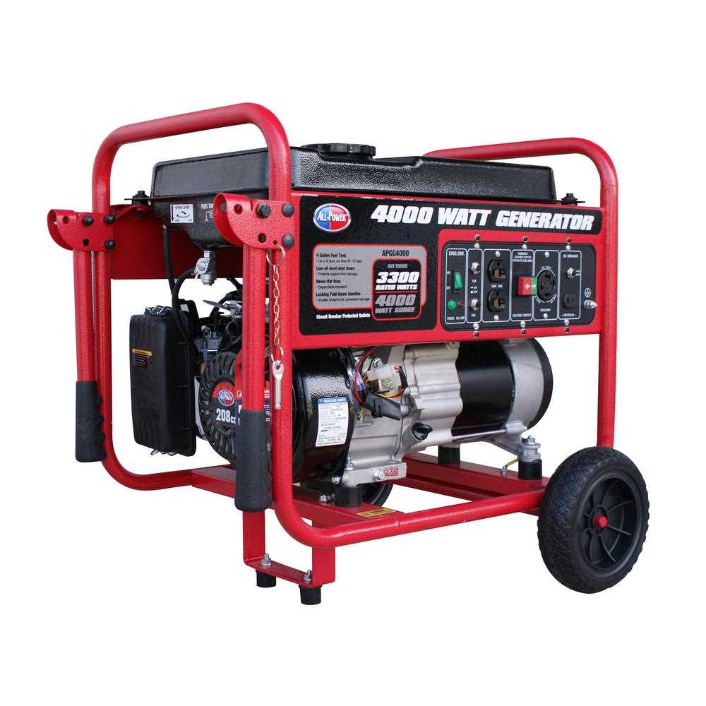 All Power 4000 Watt Generator Apgg4000, 4000w Gas Portable Generator for Home Use Power Backup, RV Standby, Hurricane Damage Restoration Power Backup, - Cheap Fitting