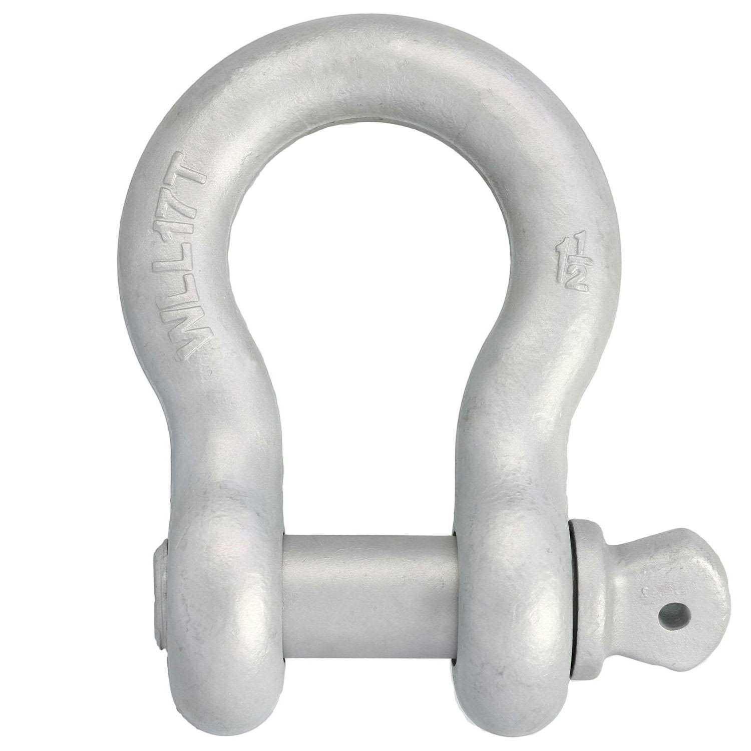 1 inch, 8.5 Ton, Galvanized Screw Pin Anchor Shackle, Silver 51401151 - Cheap Fitting
