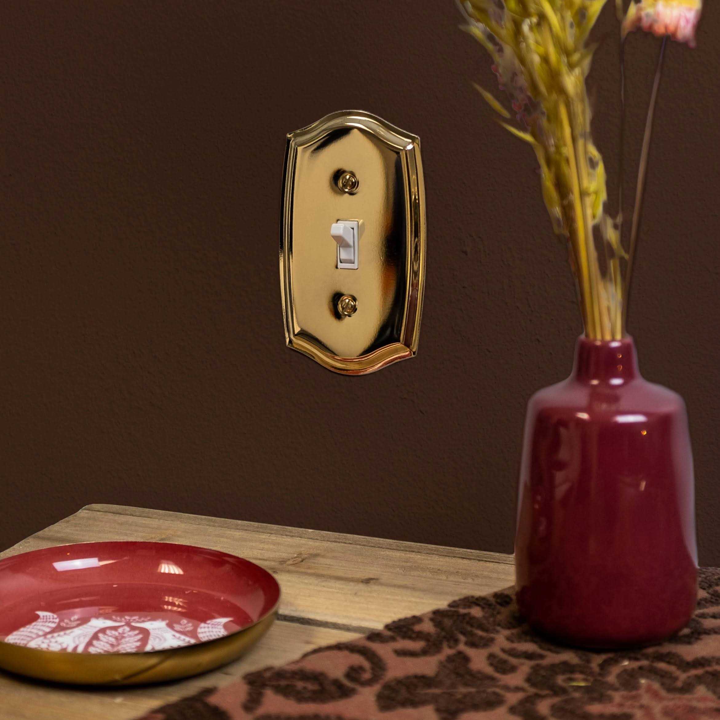 Amerelle Sonoma Single Toggle Wallplate in Polished 159TBR - Cheap Fitting