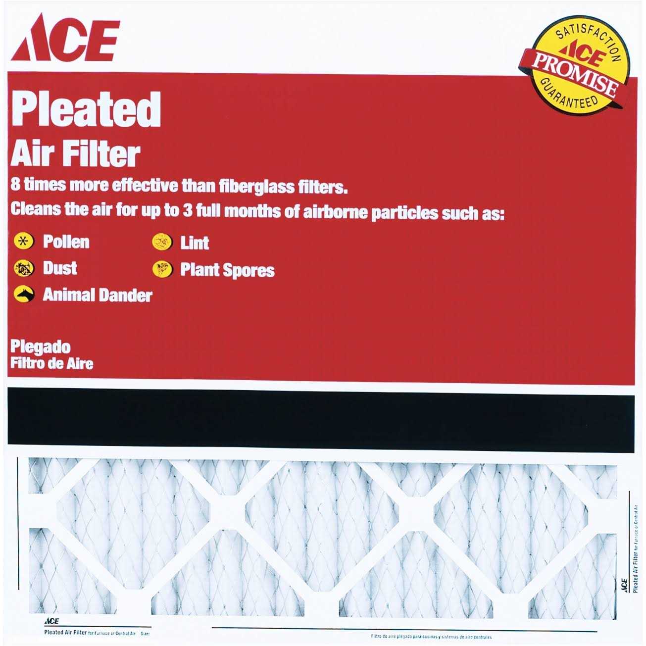 Ace Pleated Air Filter - Cheap Fitting