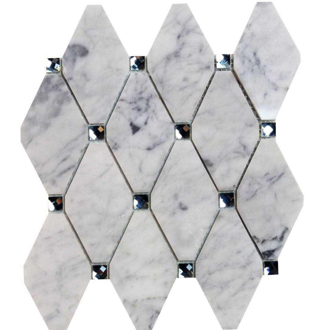 Mirage 3 x 5 Glass/Marble Random Mosaic Wall Tile Ivy Hill Tile - Cheap Fitting