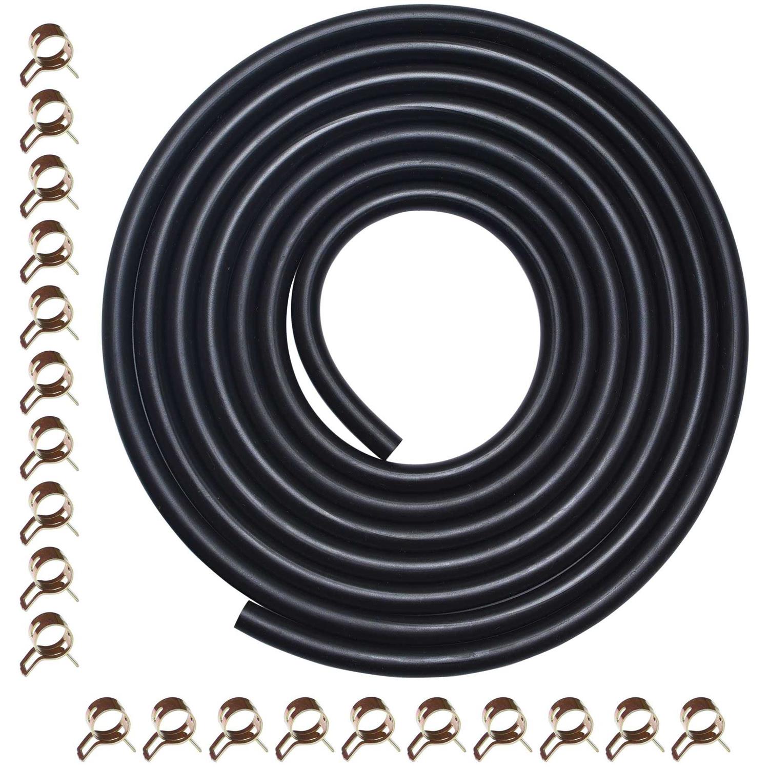 10 Feet ID Fuel Line with 20pcs Hose Clamps for Kawasaki Kohler Briggs & Stratton Small Engines Mini Bike ATV Mowing Machine Snow Machine - Cheap Fitting
