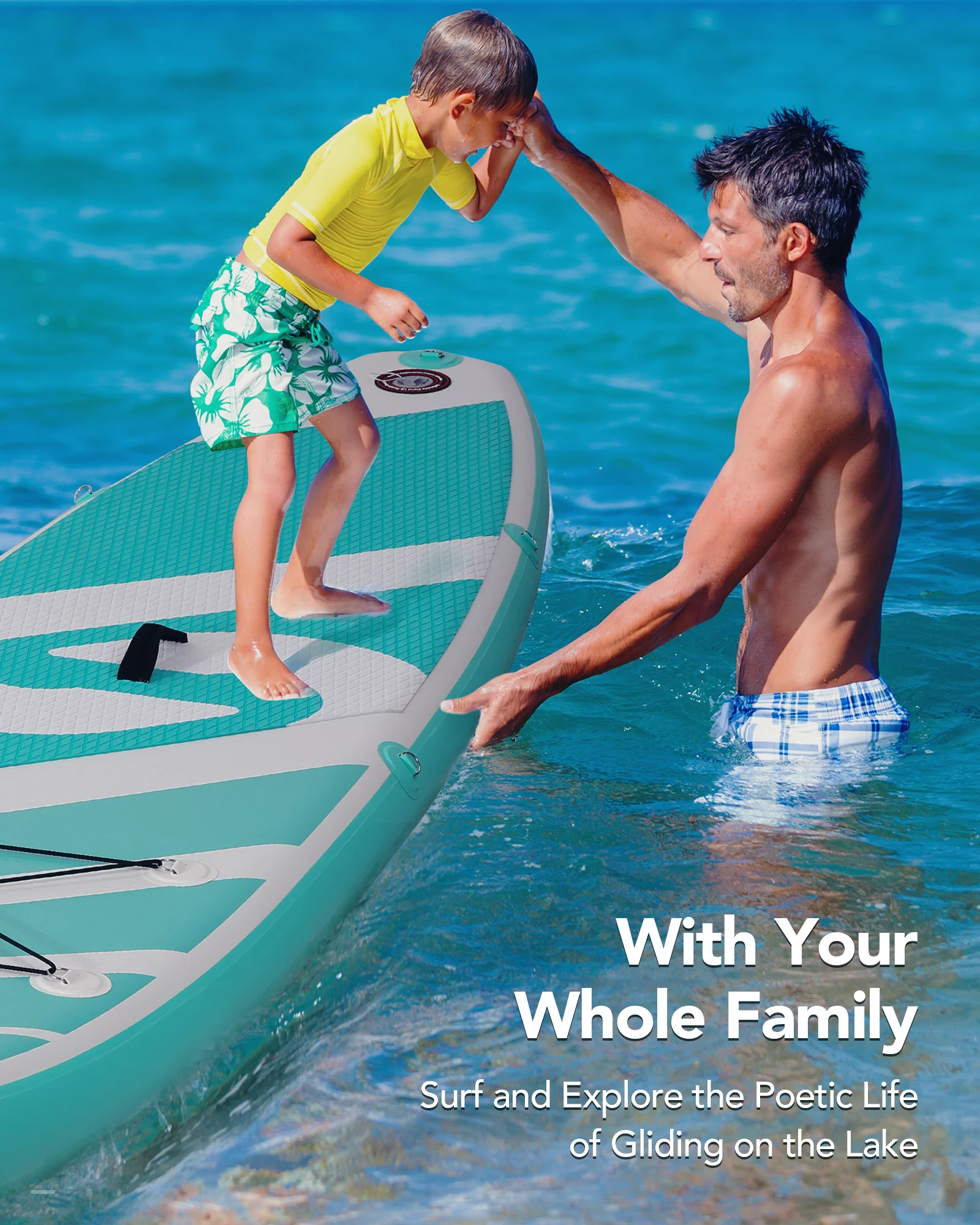 Marnur Inflatable Paddle Board Stand up Paddle Board 10' SUP 6 in.Thick Board Carry Bag & Fast Pumping Green - Cheap Fitting