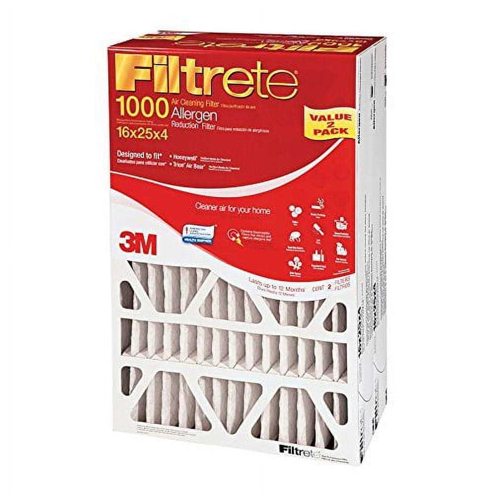 Filtrete 16-in W x 25-in L x 4-in MERV 11 1000 MPR Allergen Defense Electrostatic Pleated Air Filter - Cheap Fitting