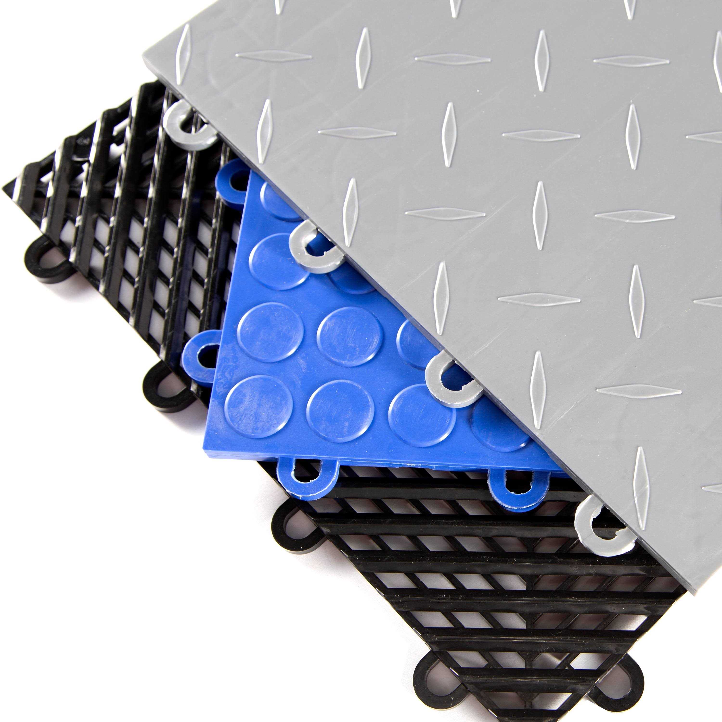 FlooringInc 12 in. W x 12 in. L x 3/8 in. T Polypropylene Garage Flooring Tiles - Cheap Fitting