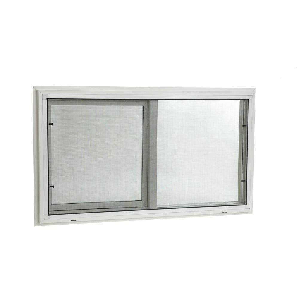 TAFCO Windows 31.75 in. x Left-Hand Single Sliding Vinyl Window with Dual Pane Insulated Glass - Cheap Fitting