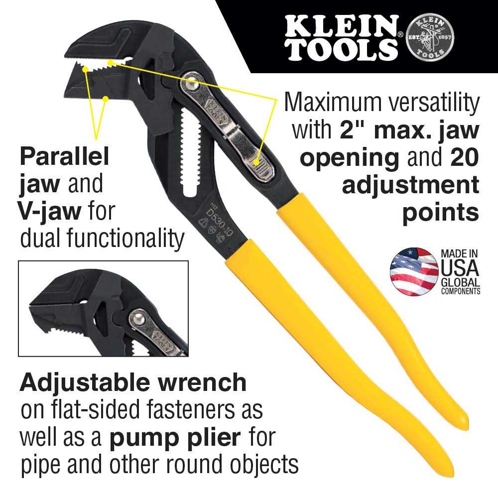 Klein Tools D53010 Plier Wrench - Cheap Fitting