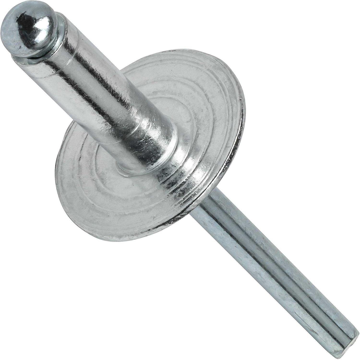 Fastenere.com Large Flange Head Pop Rivets Aluminum Body Steel Mandrel Qty 100 - Cheap Fitting