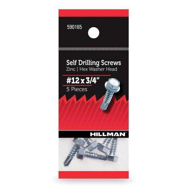 Hillman Zinc Plated Steel Hex Washer Head Self Drilling Screws - Cheap Fitting