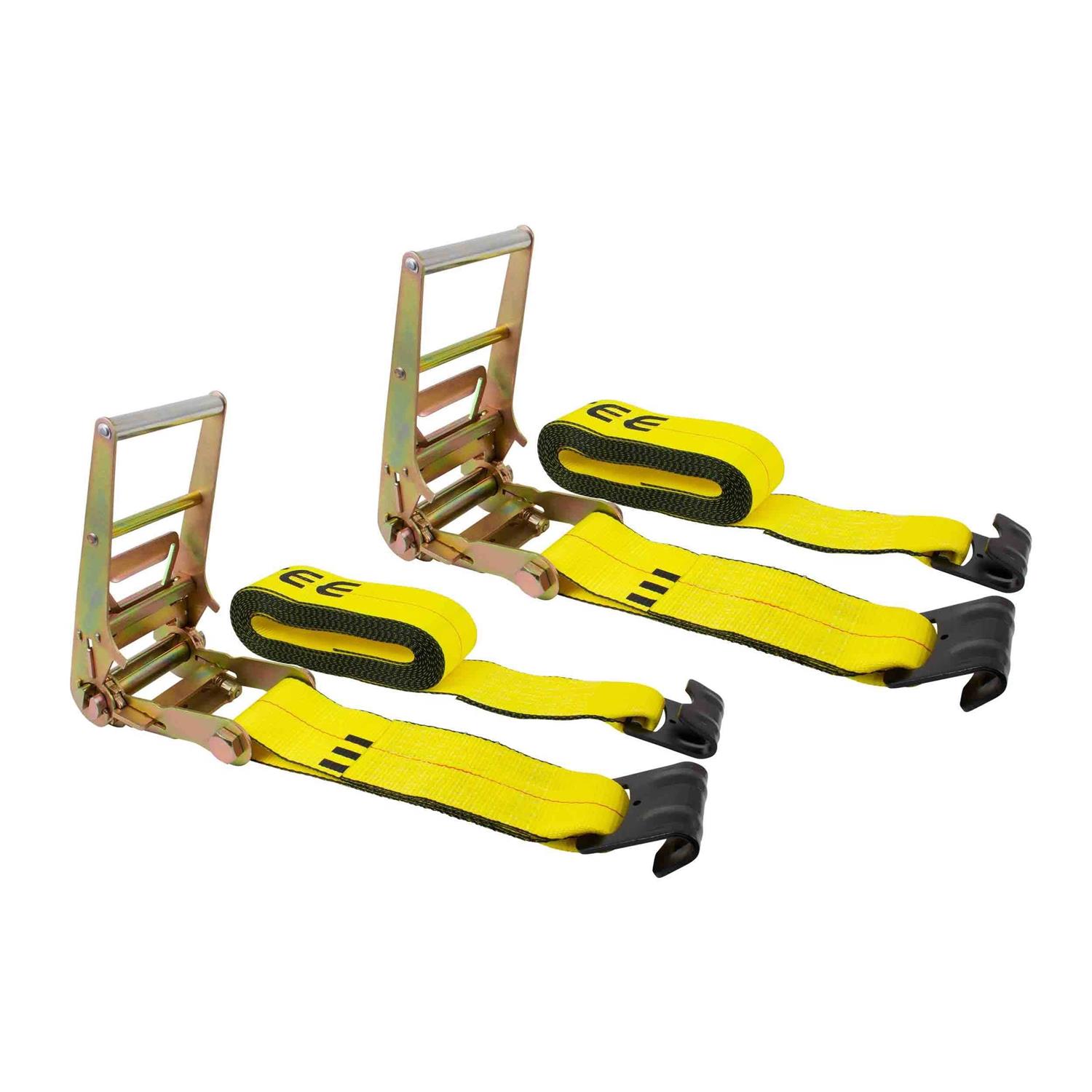 Mytee Products 4 x 30′ Ratchet Tie-Down Straps w/ Flat Hook Capacity - Cheap Fitting