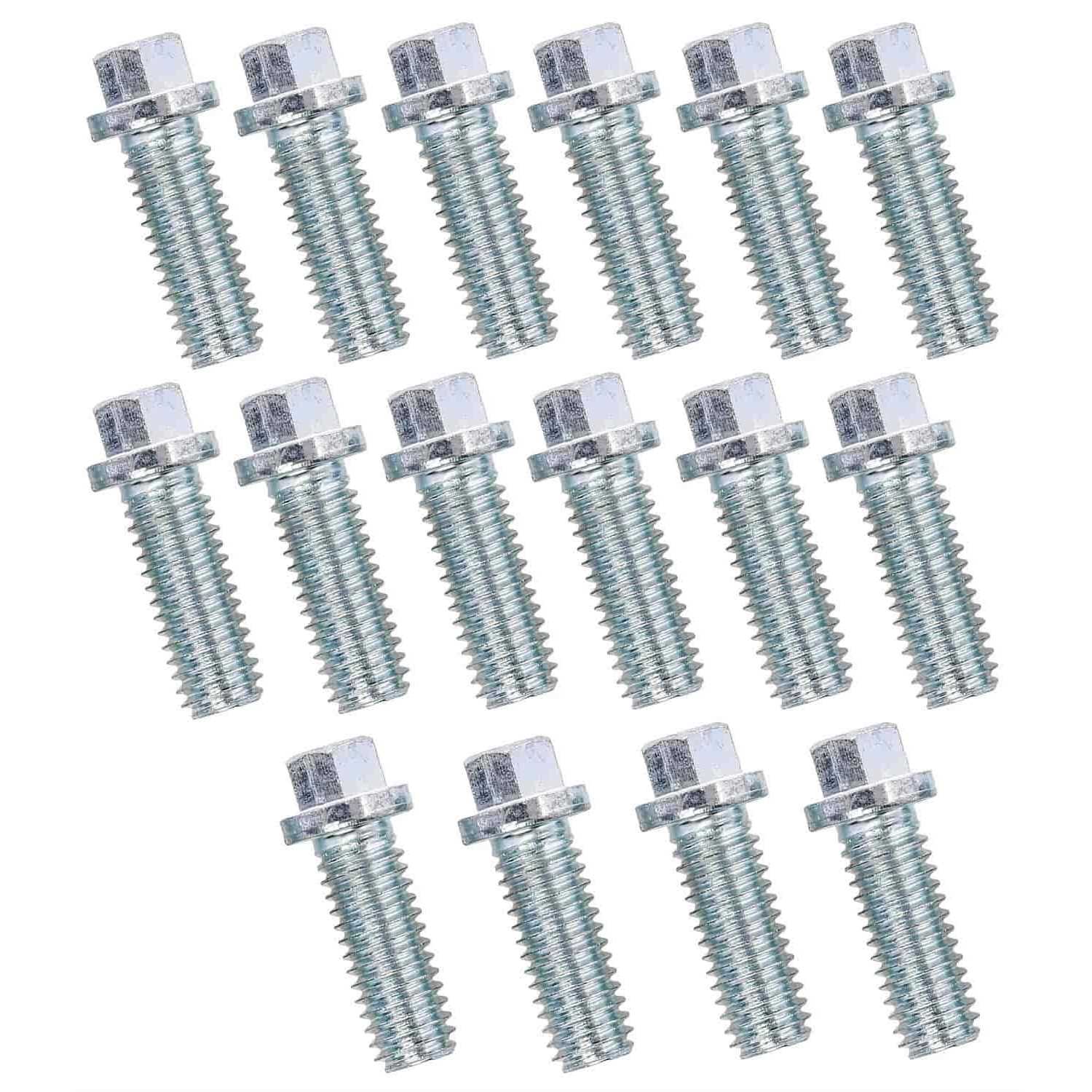 JEGS 30718 3/8 in.-16 Header Bolt Kit, Hex Head, 1 in. Long for Ford and Chevy - Cheap Fitting