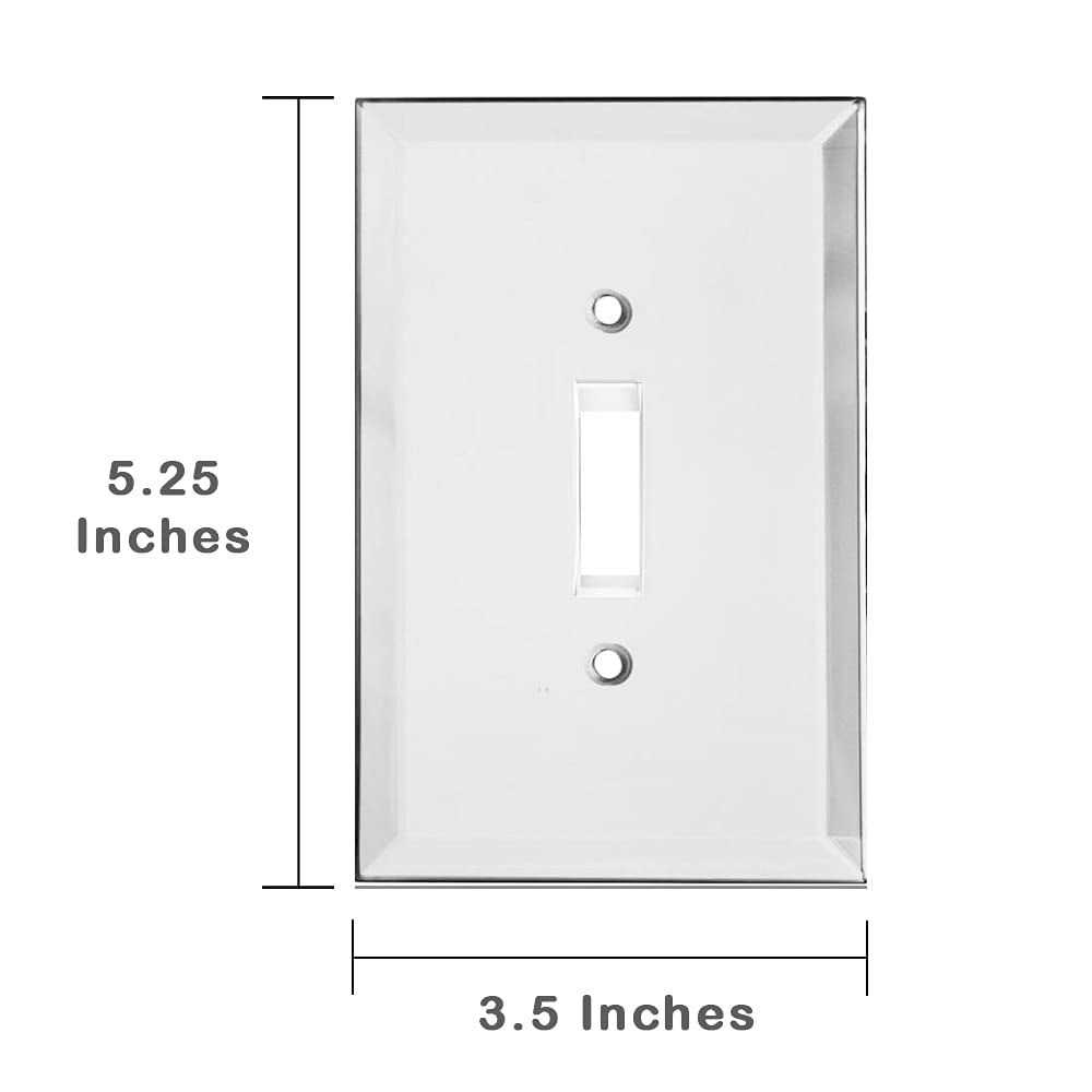 Switch Hits Plain Glass Mirror Outlet Wall Plate 1 Toggle 3.5 x 5.25 - Cheap Fitting