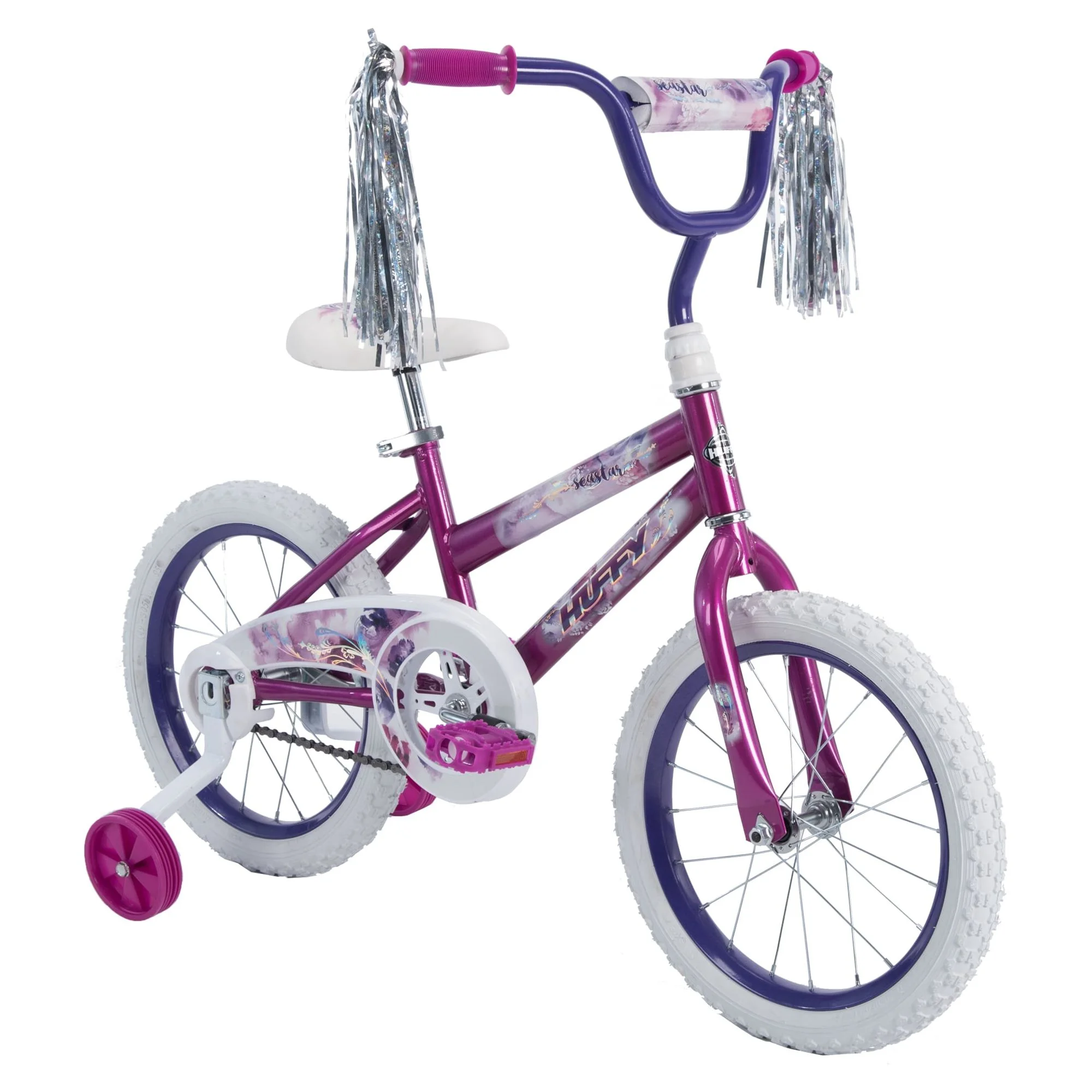 Huffy 16 in. Sea Star Kids Bike for Girls Ages 4 and up, Child, Metallic Purple - Cheap Fitting