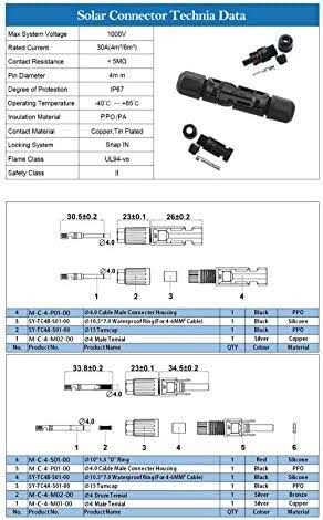Powmr 100pcs Solar Connectors -ip67 Malefemale Solar Connectors - Cheap Fitting