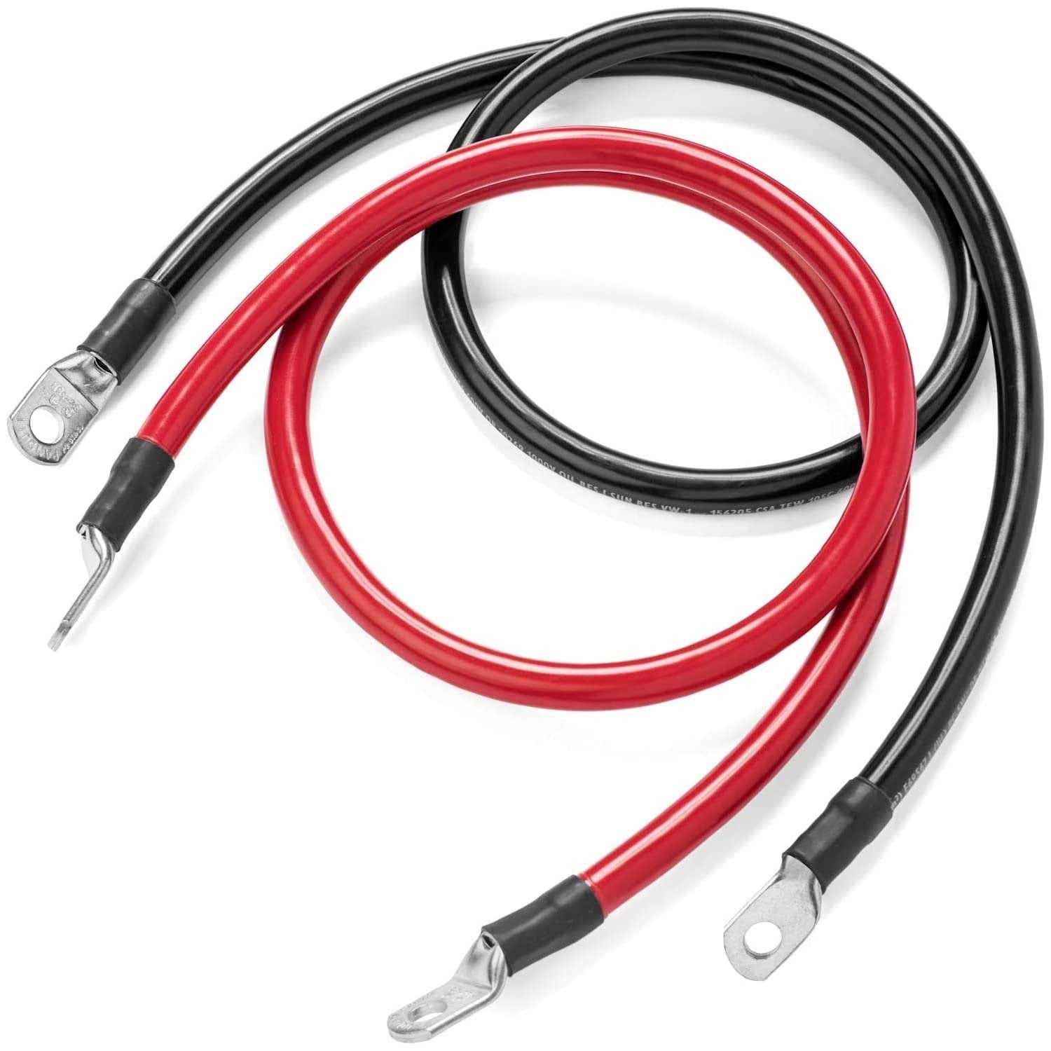 Spartan Power 4 AWG Battery Cable Set with 5/16 - Cheap Fitting
