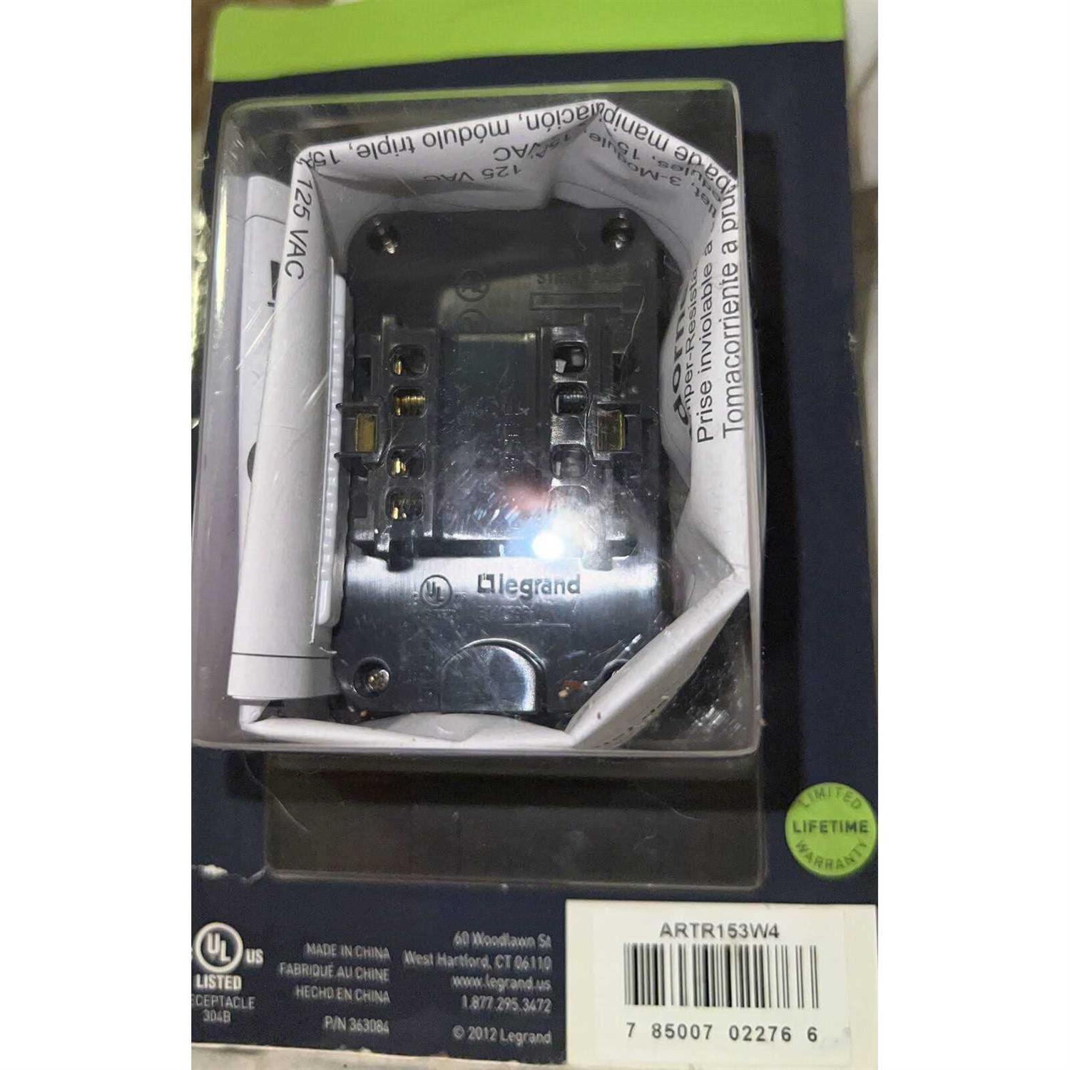 Legrand Adorne 15A Tamper Resistant Outlet ARTR153W4 - Cheap Fitting