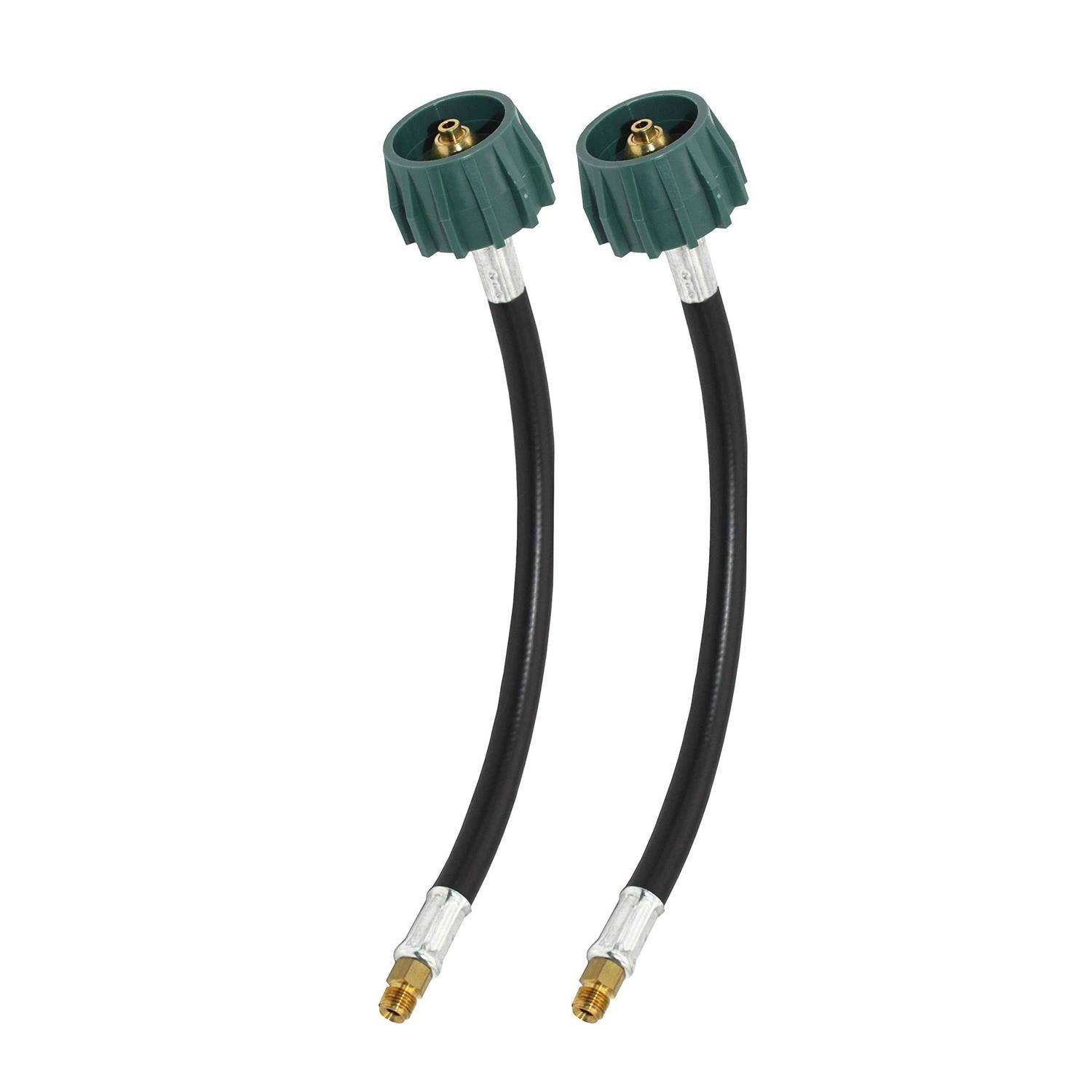 Flame King E12INPT-X2 2-Pack 12-inch Pigtail Hose Connectors for RV, Van Or Trailer Propane Tank 2-Stage Auto Changeover Regulators - Cheap Fitting