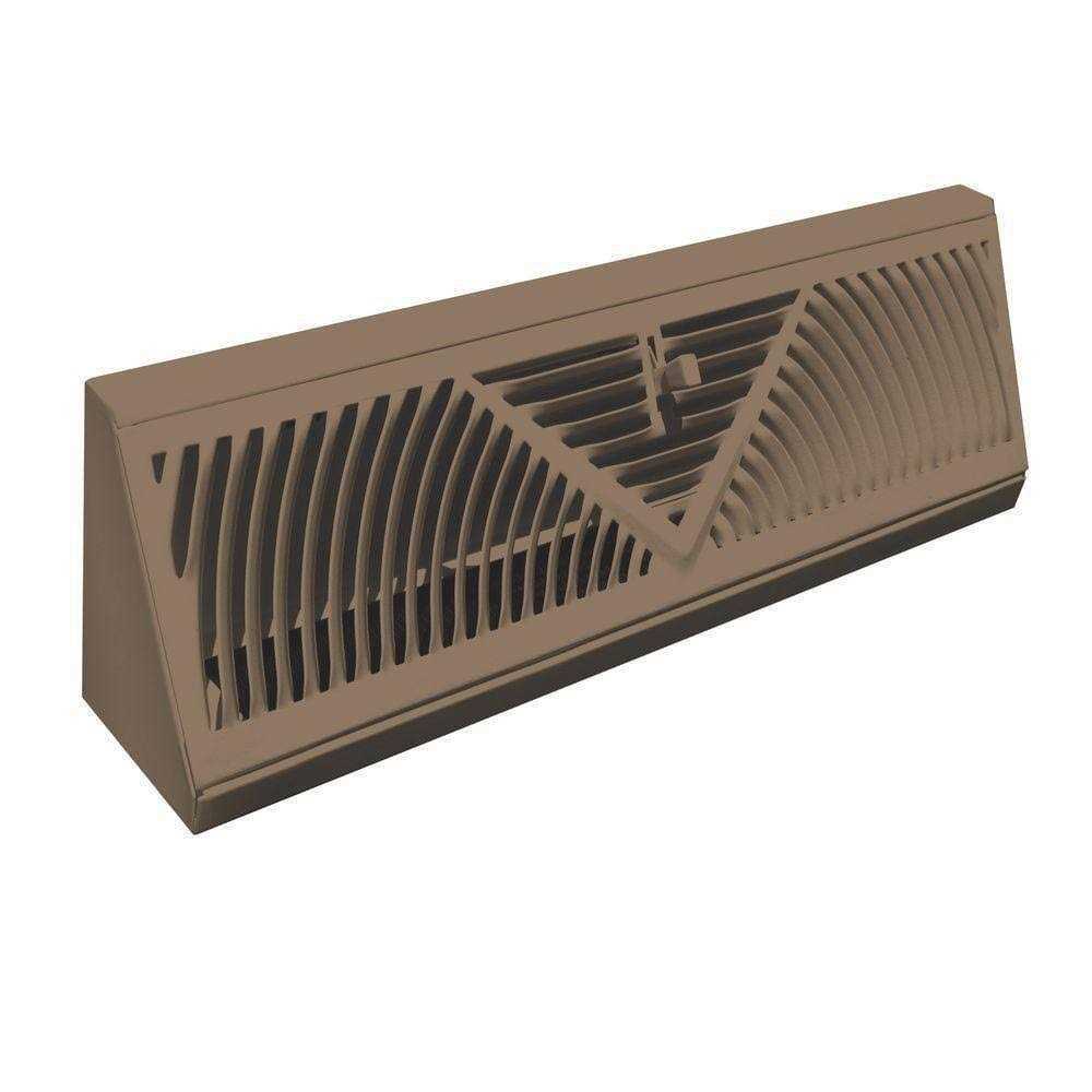 18 in. Steel Brown Baseboard Diffuser Supply - Cheap Fitting