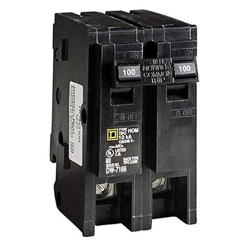 Square D Double Pole Homeline Circuit Breaker - Cheap Fitting