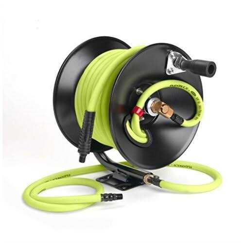 Flexzilla Manual Air Hose Reel Open Face Fixed Heavy-Duty 3/8 x 100 L8652FZ - Cheap Fitting